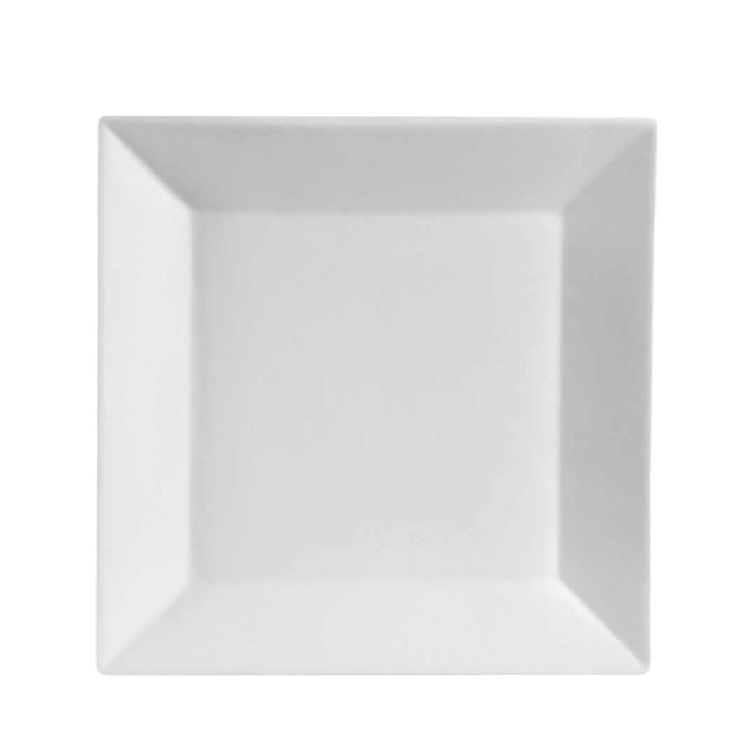 China White Square Dinner Plate