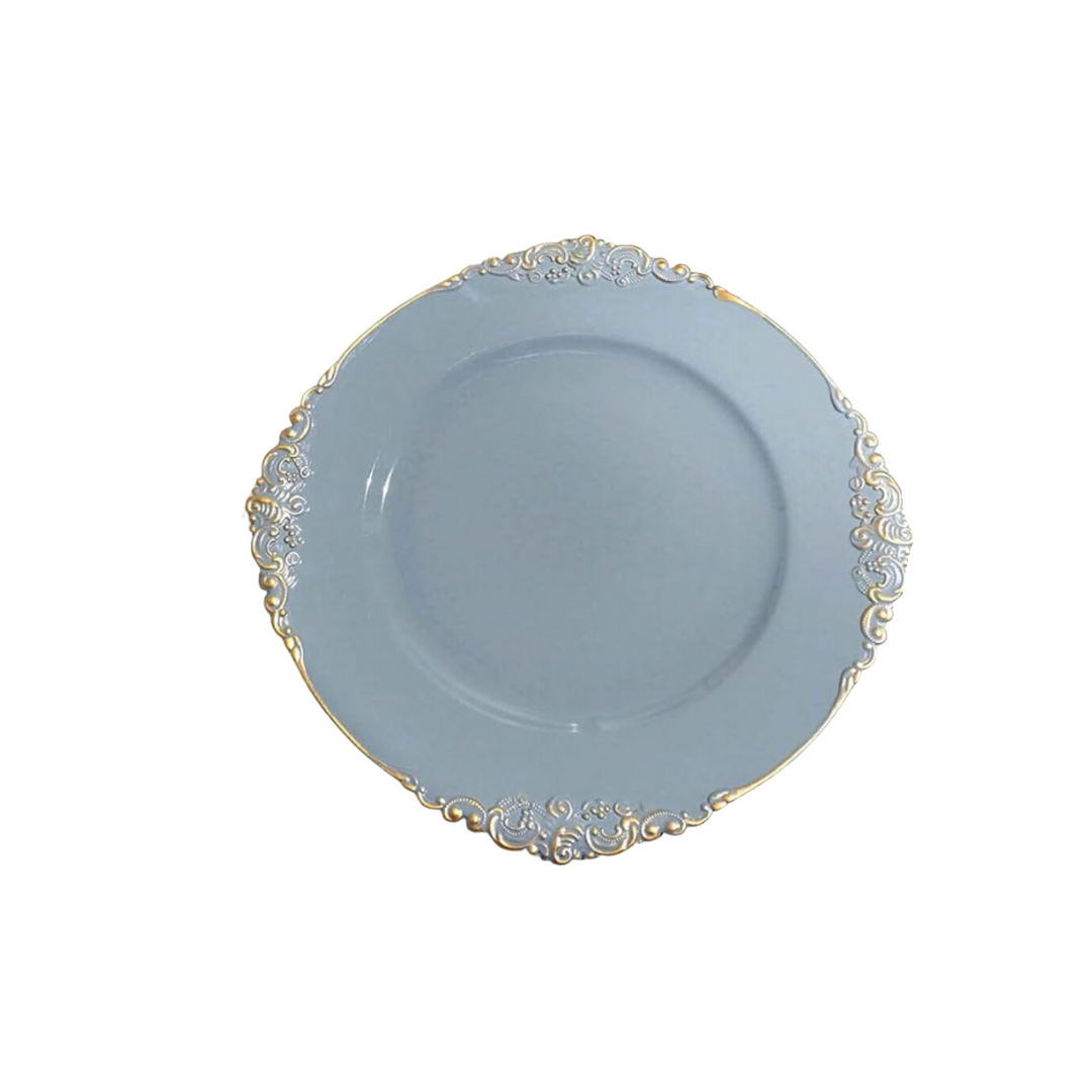 Stylish Plastic Light Blue Charger Plate