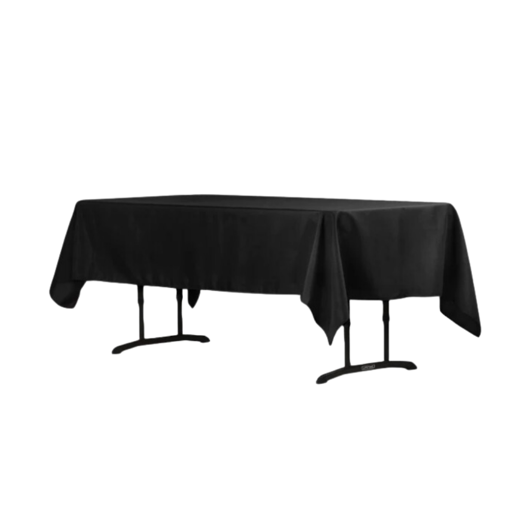 60x102 Black Rectangular Tablecloth