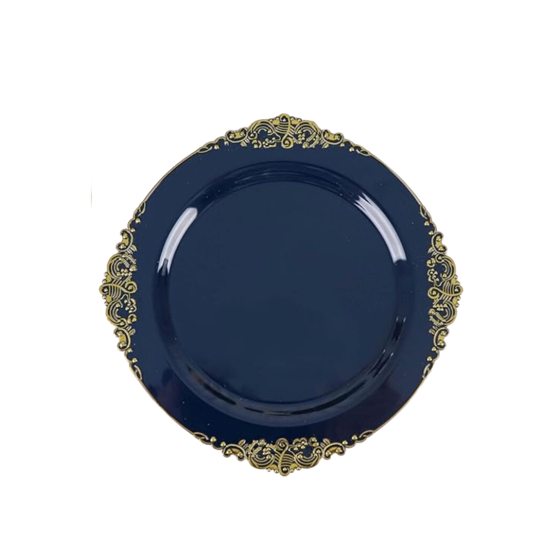 Stylish Plastic Navy Blue Charger Plate