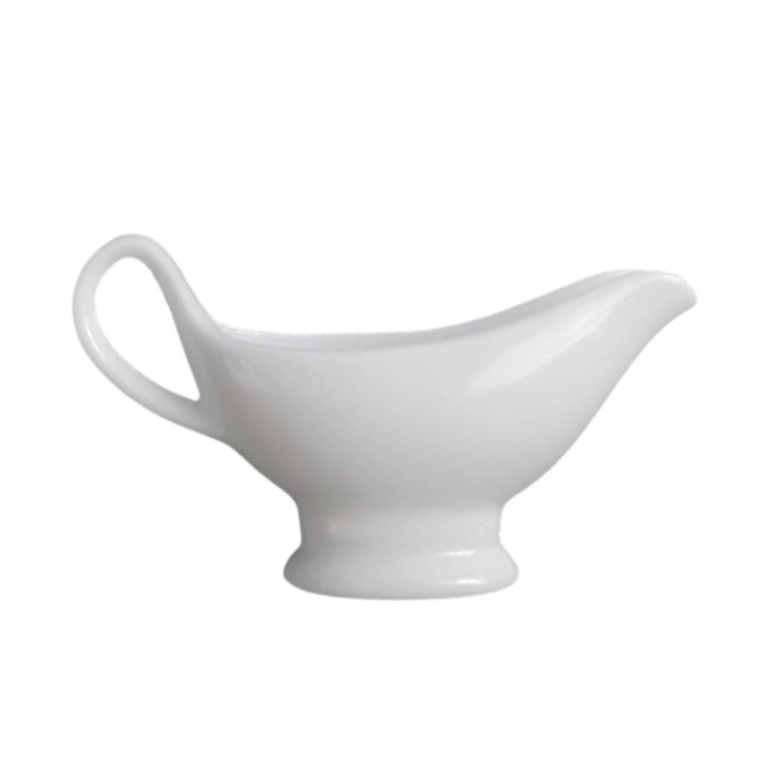 China White Square Gravy Boat (8.5 oz)