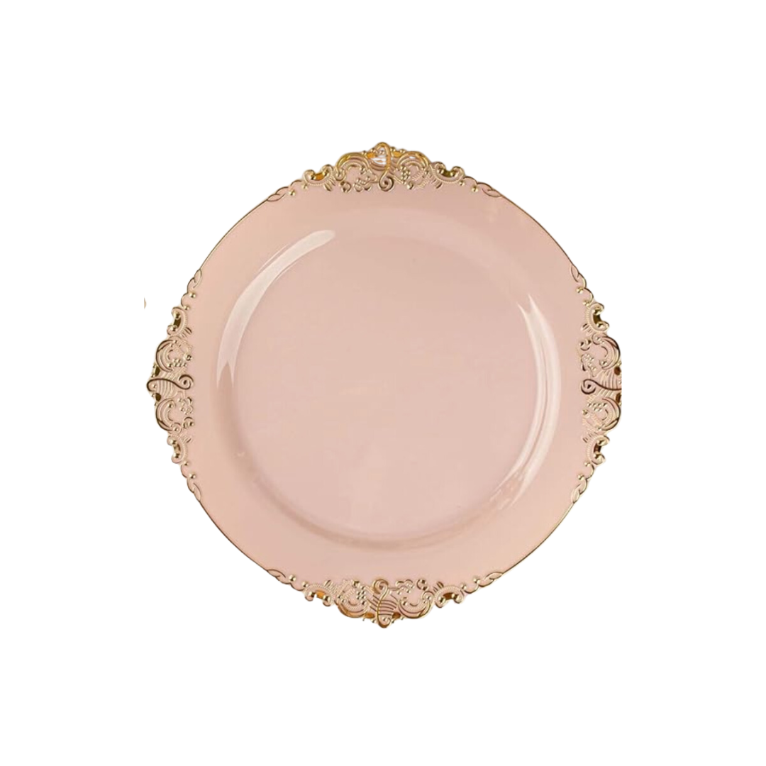 Stylish Plastic Blush Charger Plate