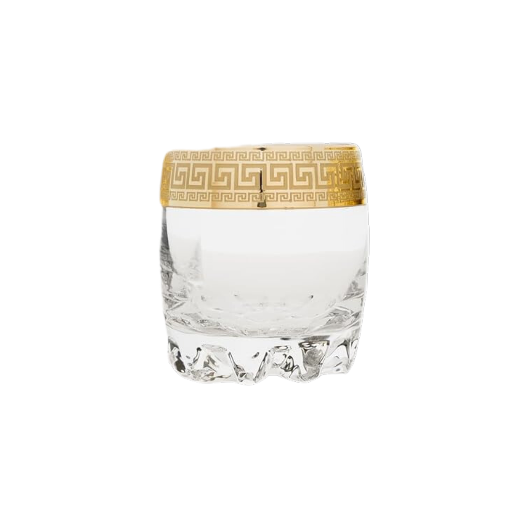 Gold-Rimmed Crystal Glass