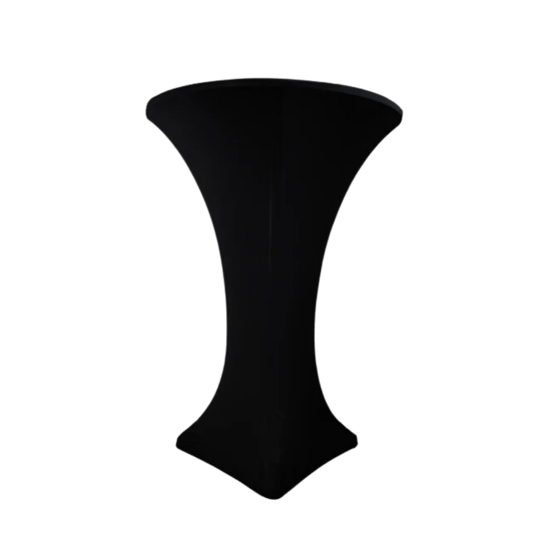 30 Black Spandex Tablecloth for Inch Round Table