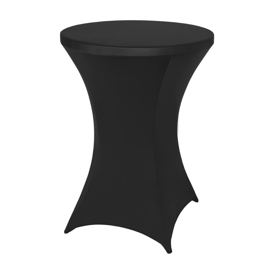 Spandex Black Cocktail Table Cover 