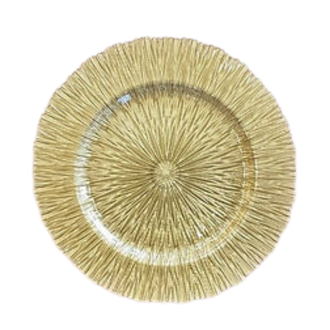  Glass (Reef Design Gold) Charger Plate