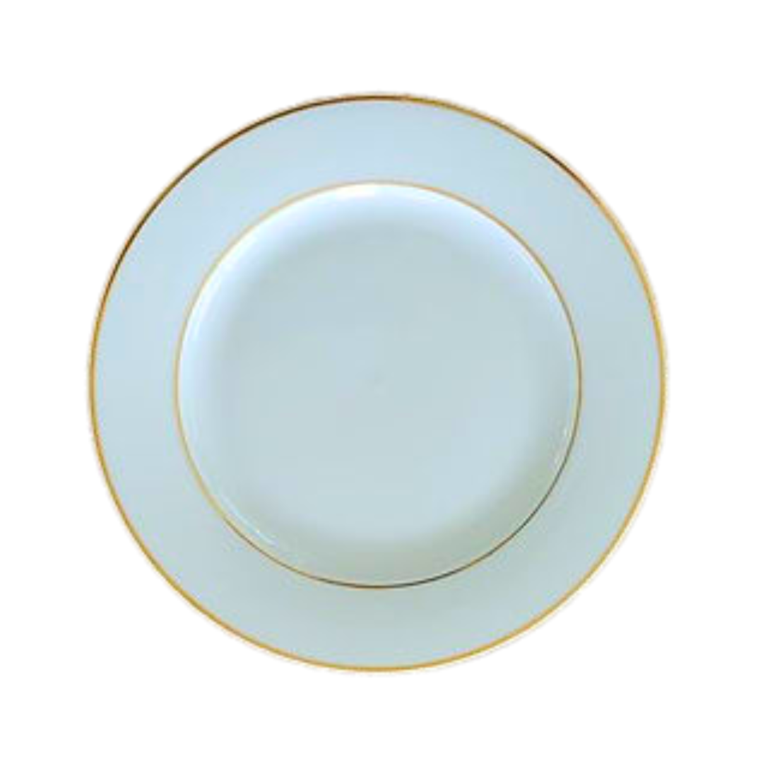 Dinner Plate (China White with Gold Band)