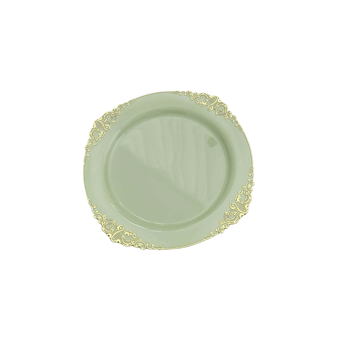 Stylish Plastic Sage Green Charger Plate