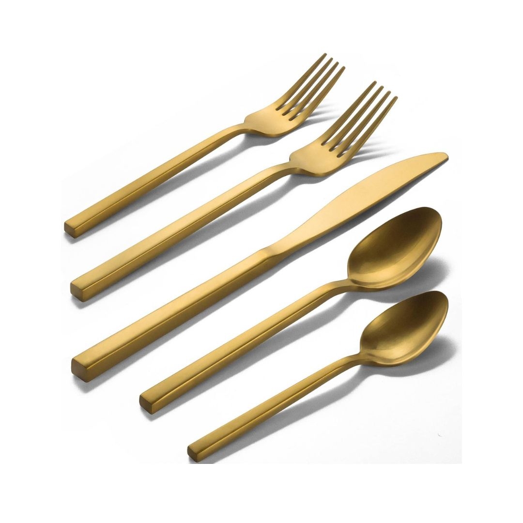 Matte Gold Silverware Set