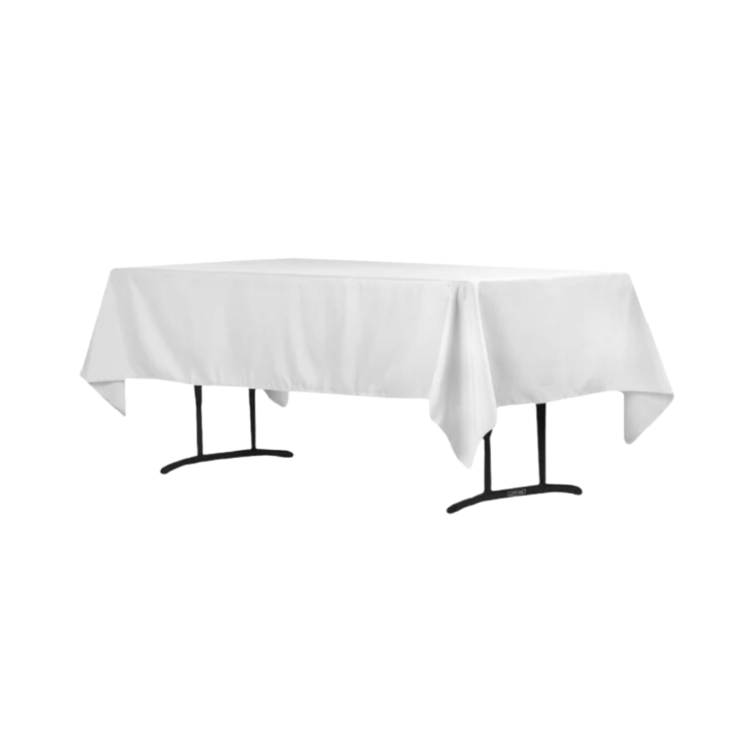 60x102 White Rectangular Tablecloth