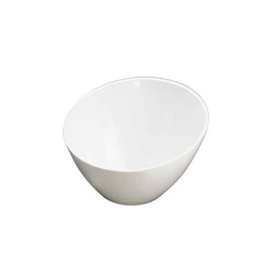 White Slanted Melamine Bowl