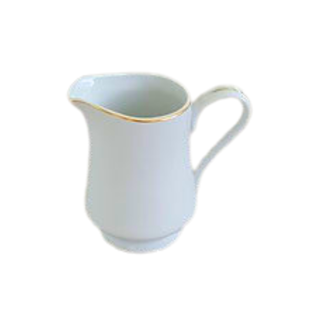 Sugar Bowl (China White with Gold Band)