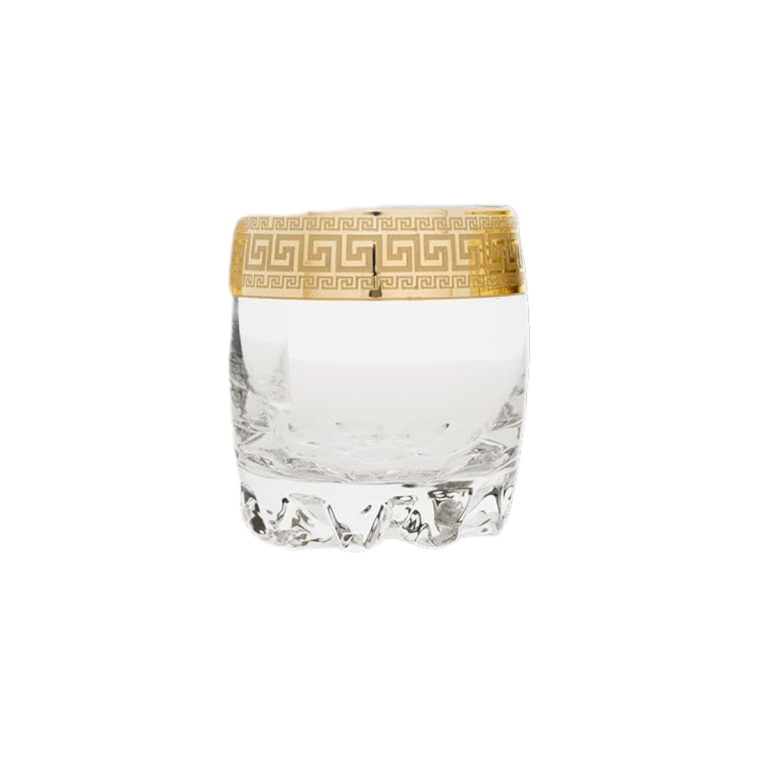 Vintage Gold Whiskey Glass