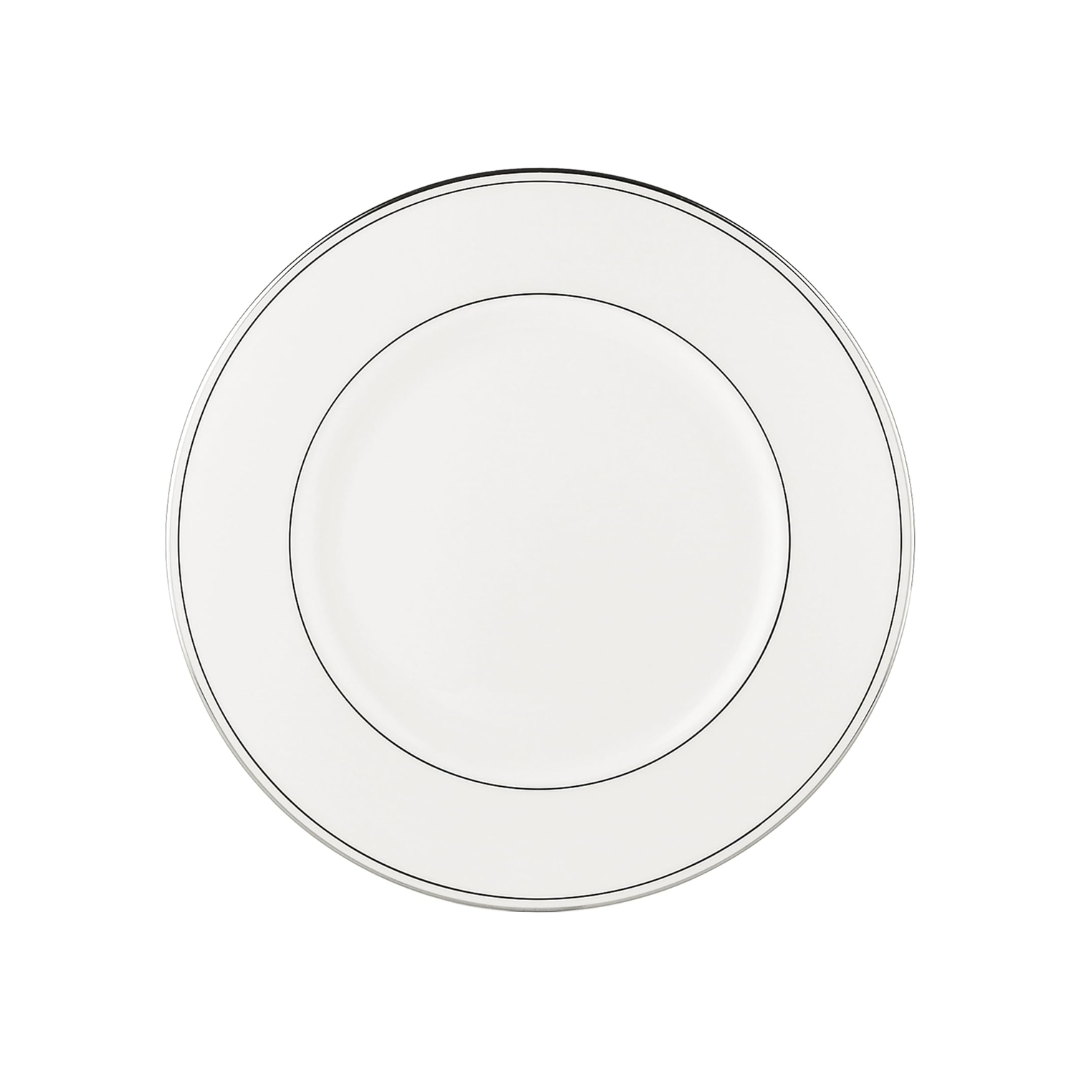 Salad/Dessert Plate (China White with Silver Band) 