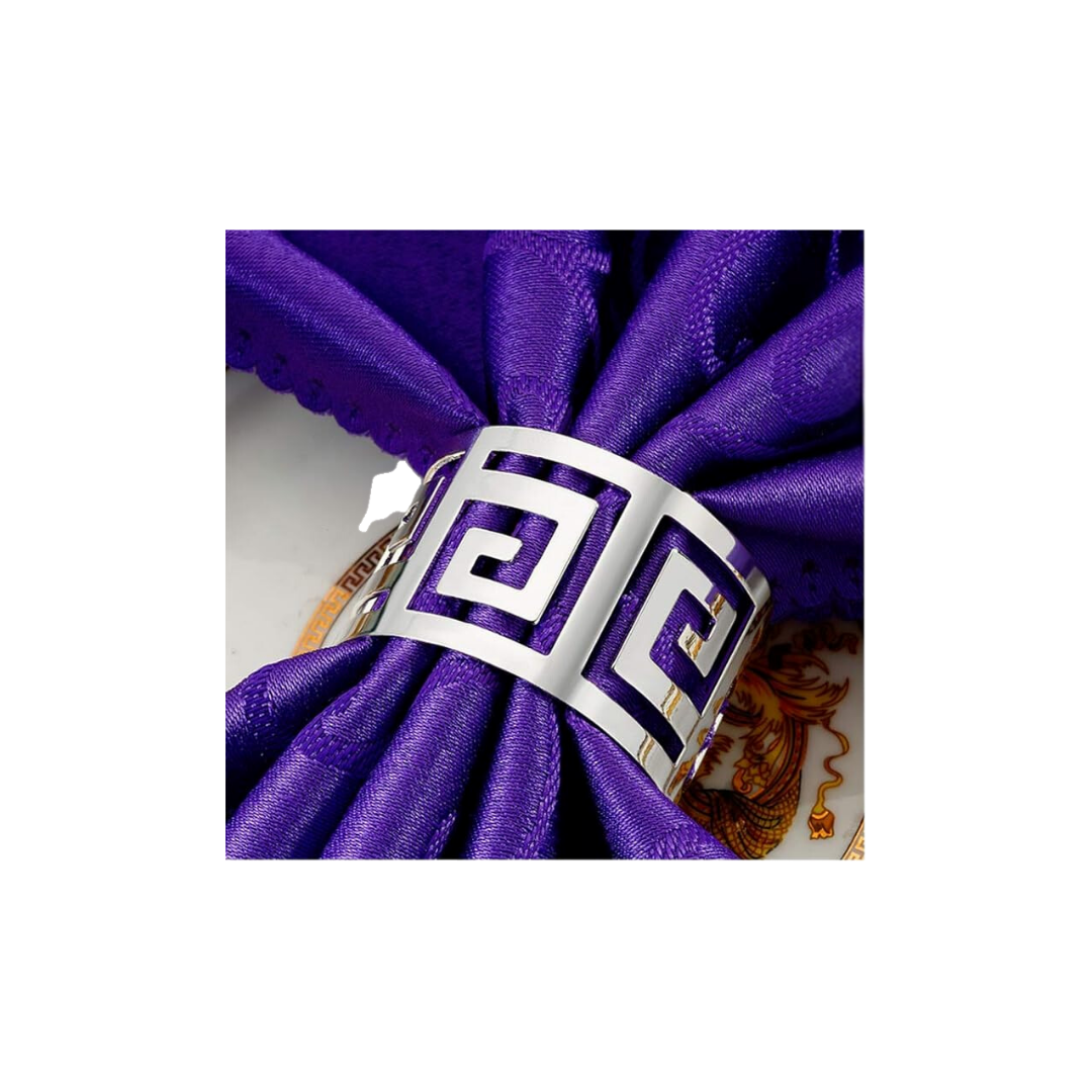 Greek Key Silver Napkin Ring