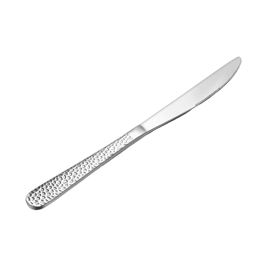 Hammered Stainless Steel Dinner Knife