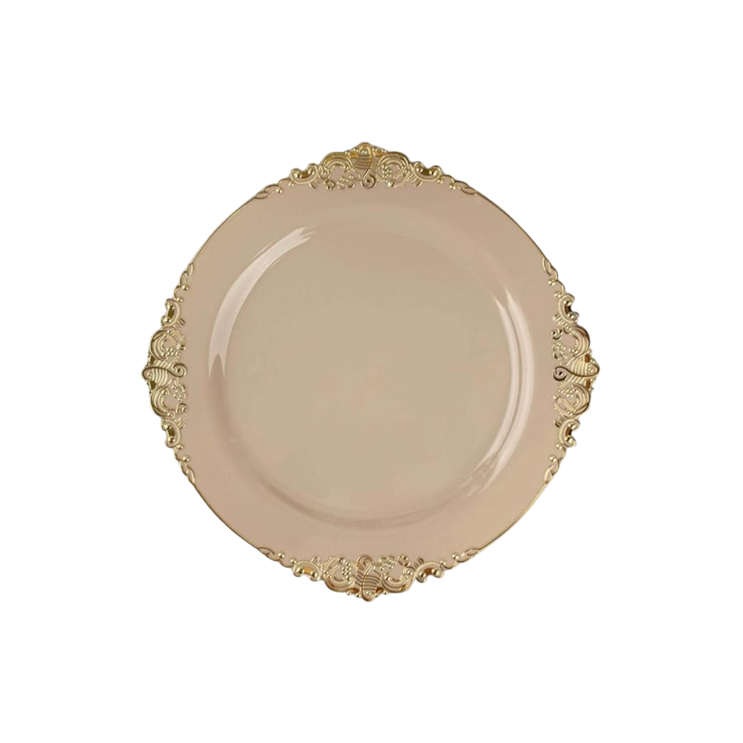 Stylish Plastic Taupe Charger Plate