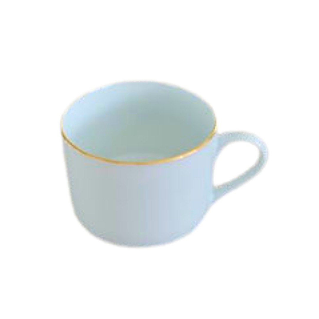 Coffee Cup (China White with Gold Band)