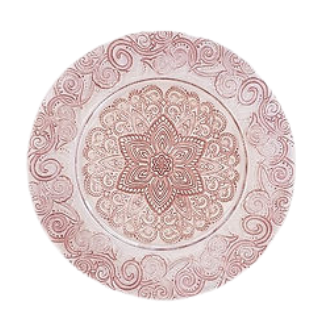 Glass (Lotus Rose Gold) Charger Plate